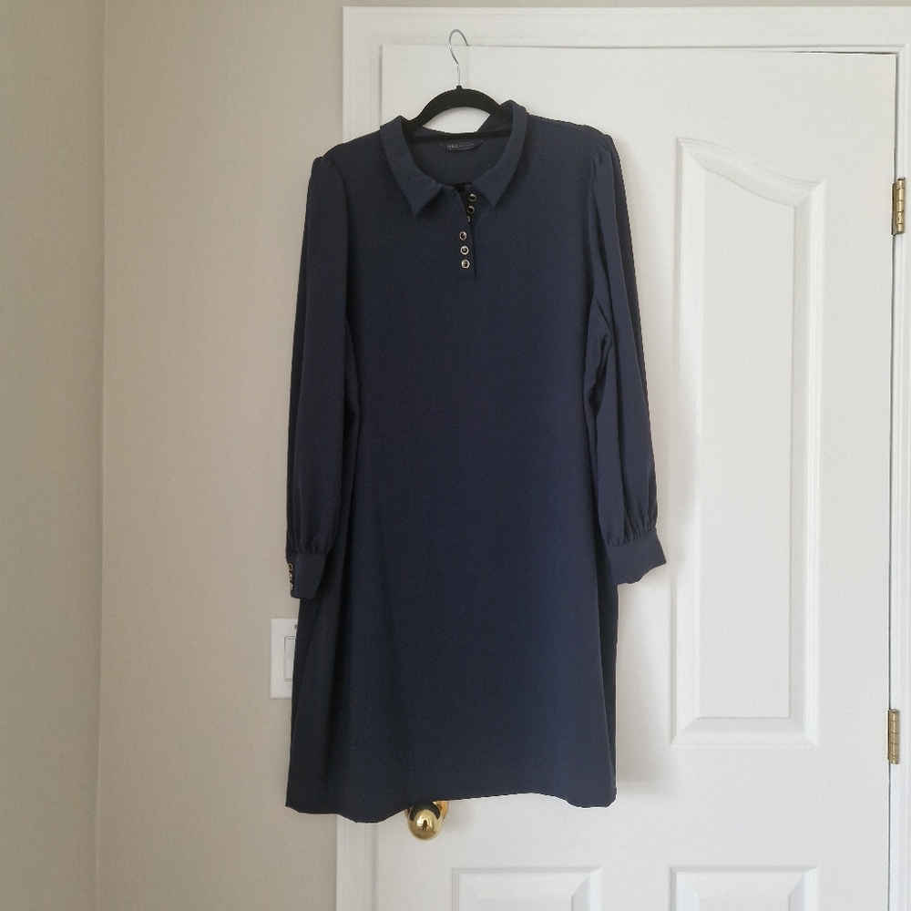 M&S Collection Elegant Navy Blue Dress